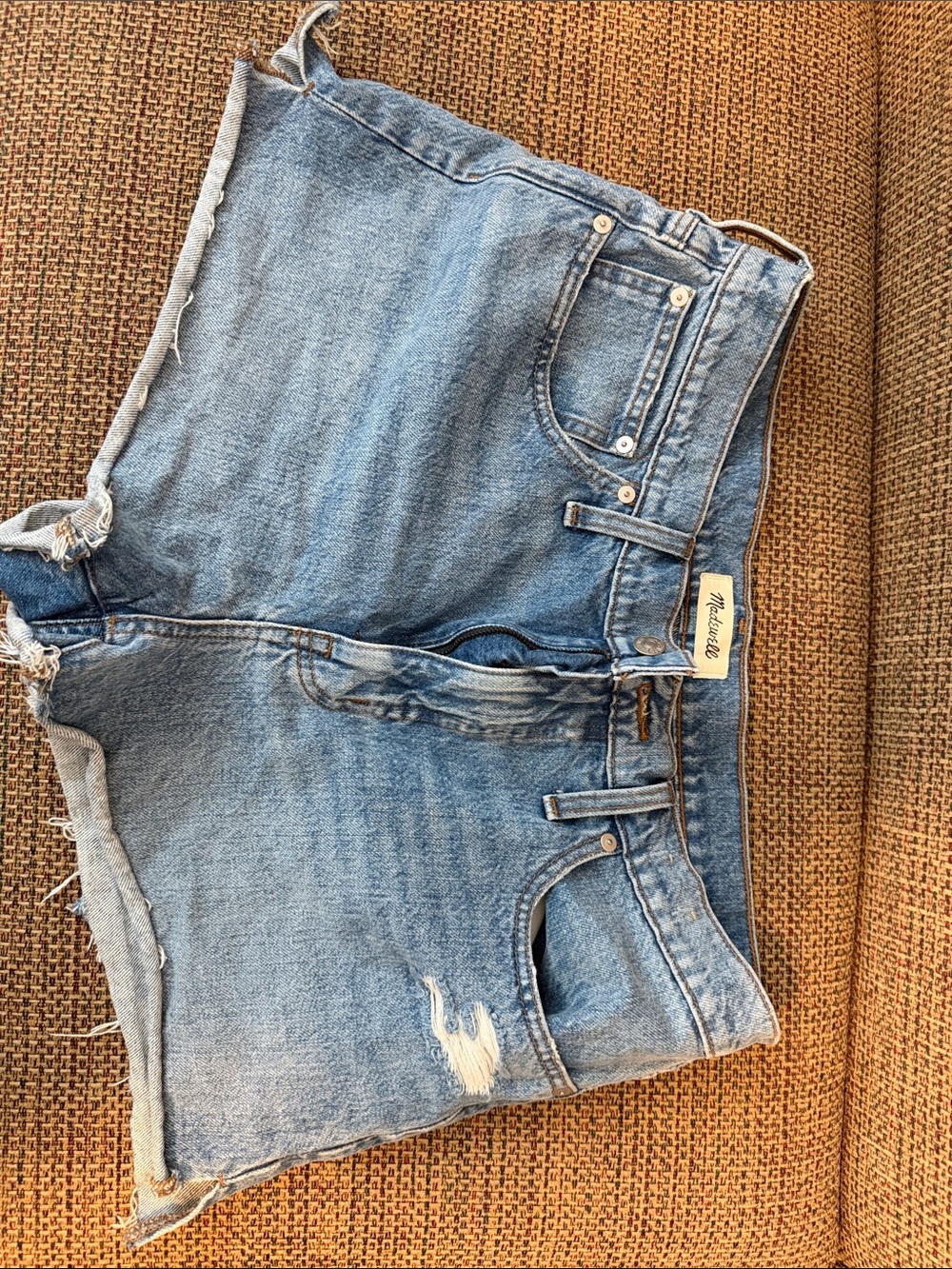 Madewell Light Wash Denim Cutoff Shorts